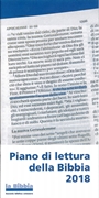 Bild von Piano di lettura della Bibbia 2018